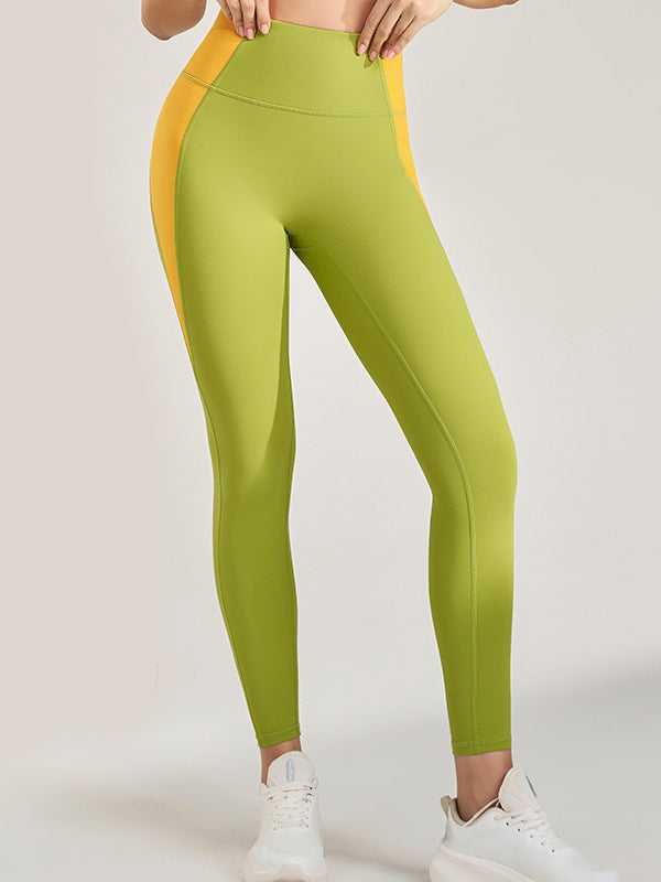 Basic fashion side colorblock leggings