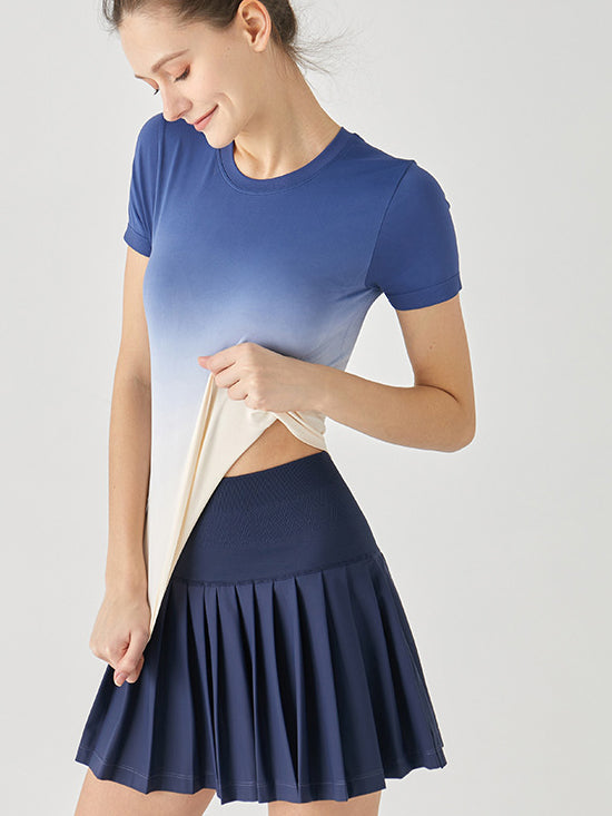 Basic gradient lightweight breathable short sleeves