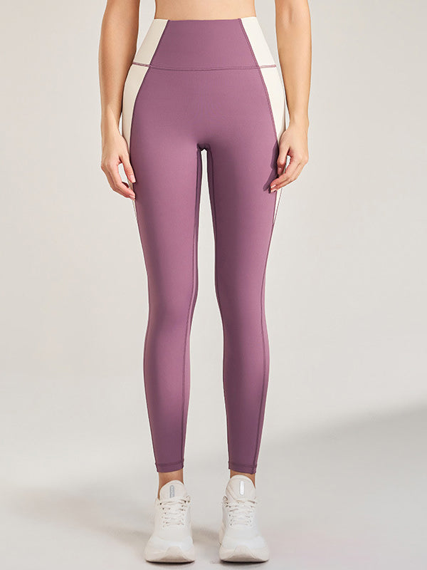 Basic fashion side colorblock leggings