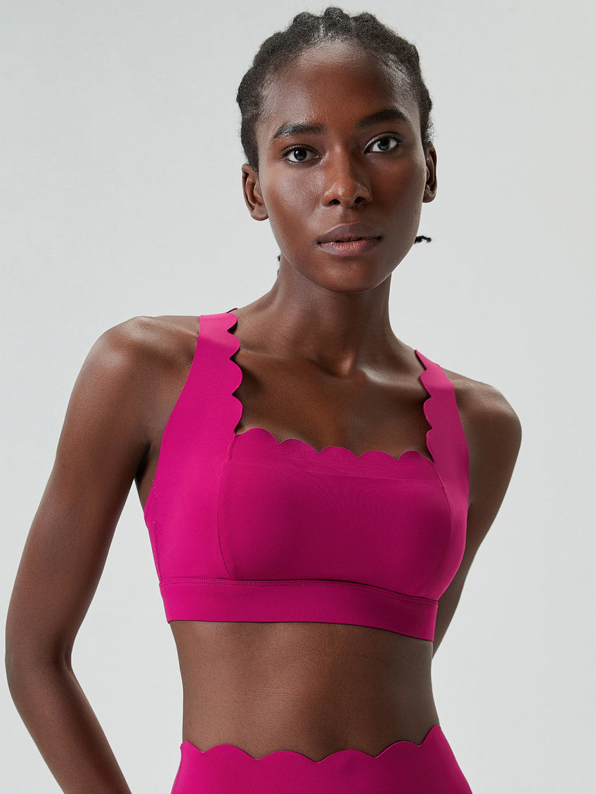 Basic small wave lace liquid glue seamless tank tops