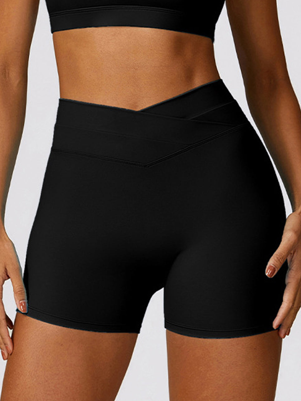 Basic cross brushed tummy shorts