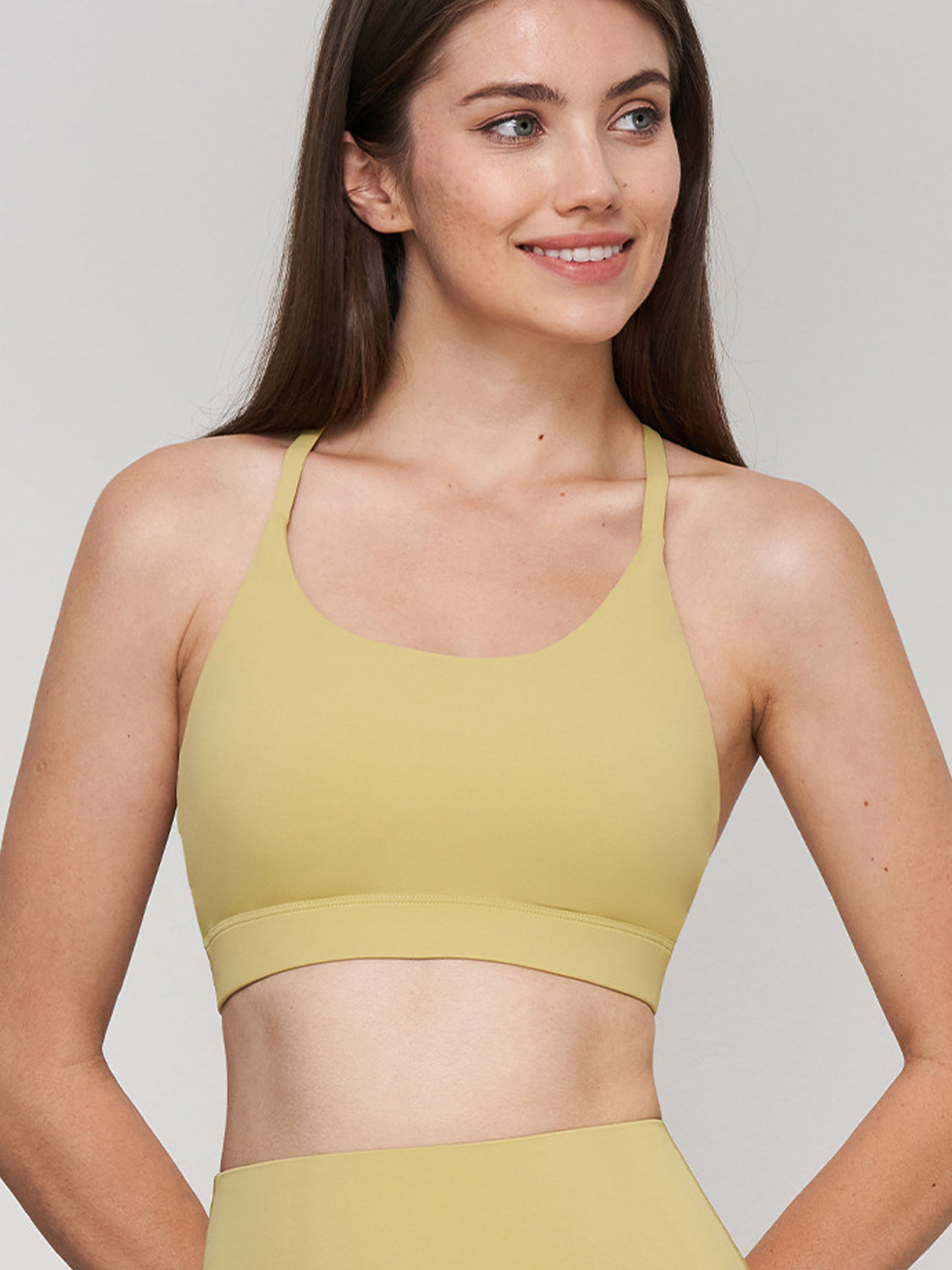 Basic highly stretchy yoga gathered light support tank tops