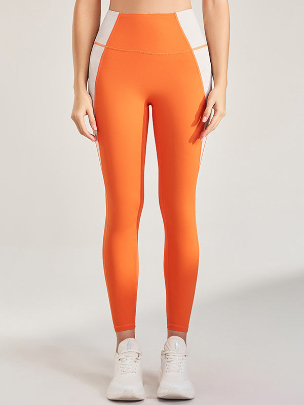 Basic fashion side colorblock leggings