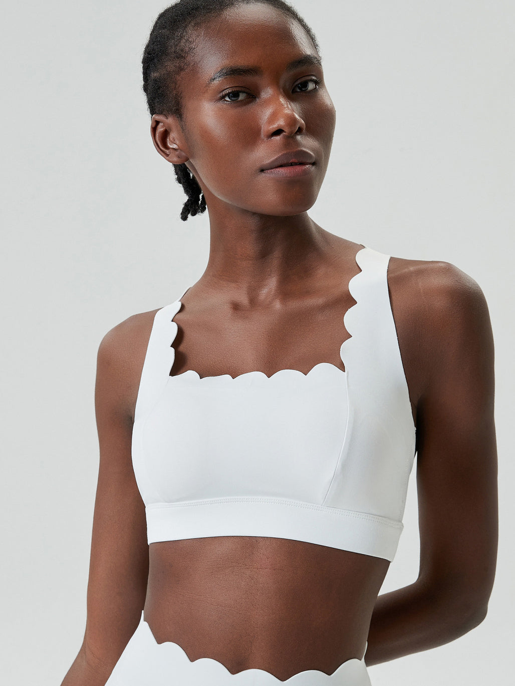 Basic small wave lace liquid glue seamless tank tops