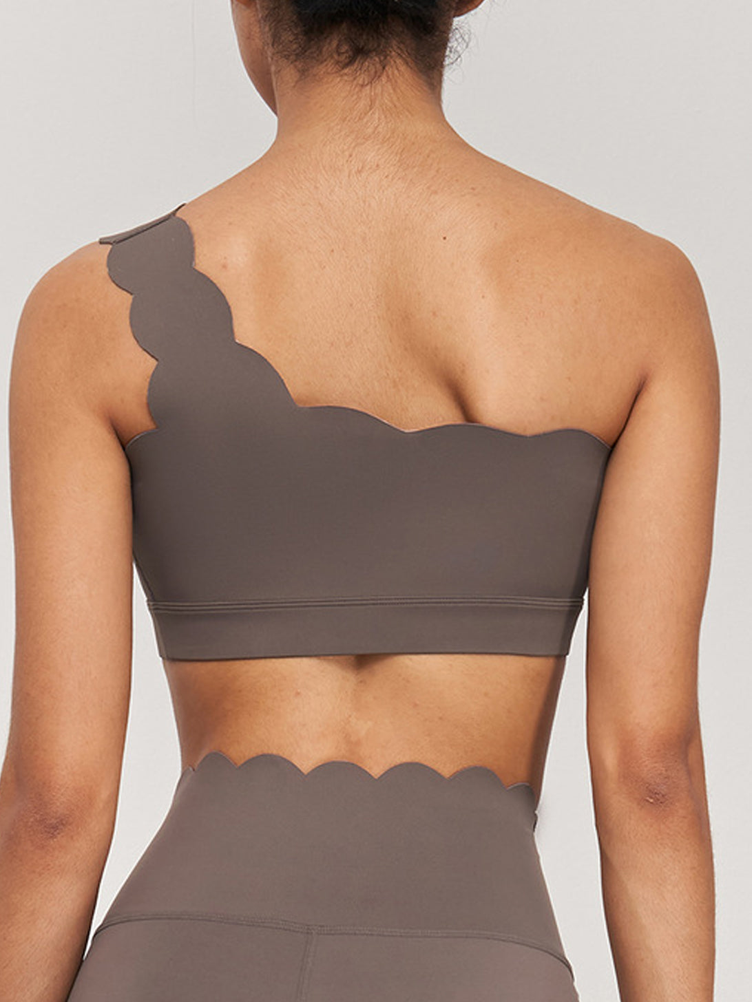 Basic single strap detachable cup lace sports tank tops