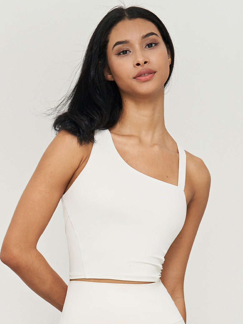 Basic nude Y-shaped back yoga tank tops