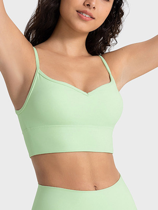 Basic strap V-neck medium support yoga sports tank tops