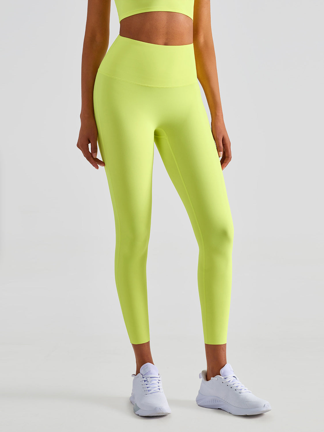 Basic peach buttock naked ultra-high waist hip lift green leggings