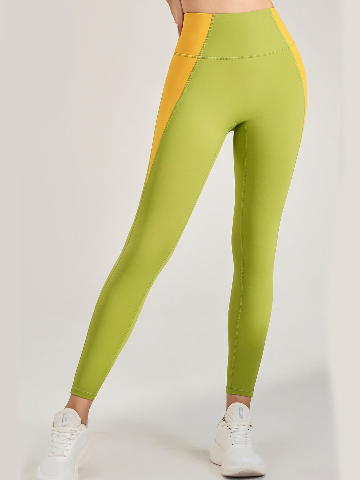 Basic fashion side colorblock leggings