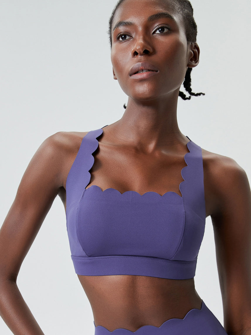 Basic small wave lace liquid glue seamless tank tops