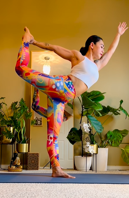 Geometric color block print leggings