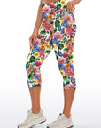 Flower hibiscus sunflower watercolor capris