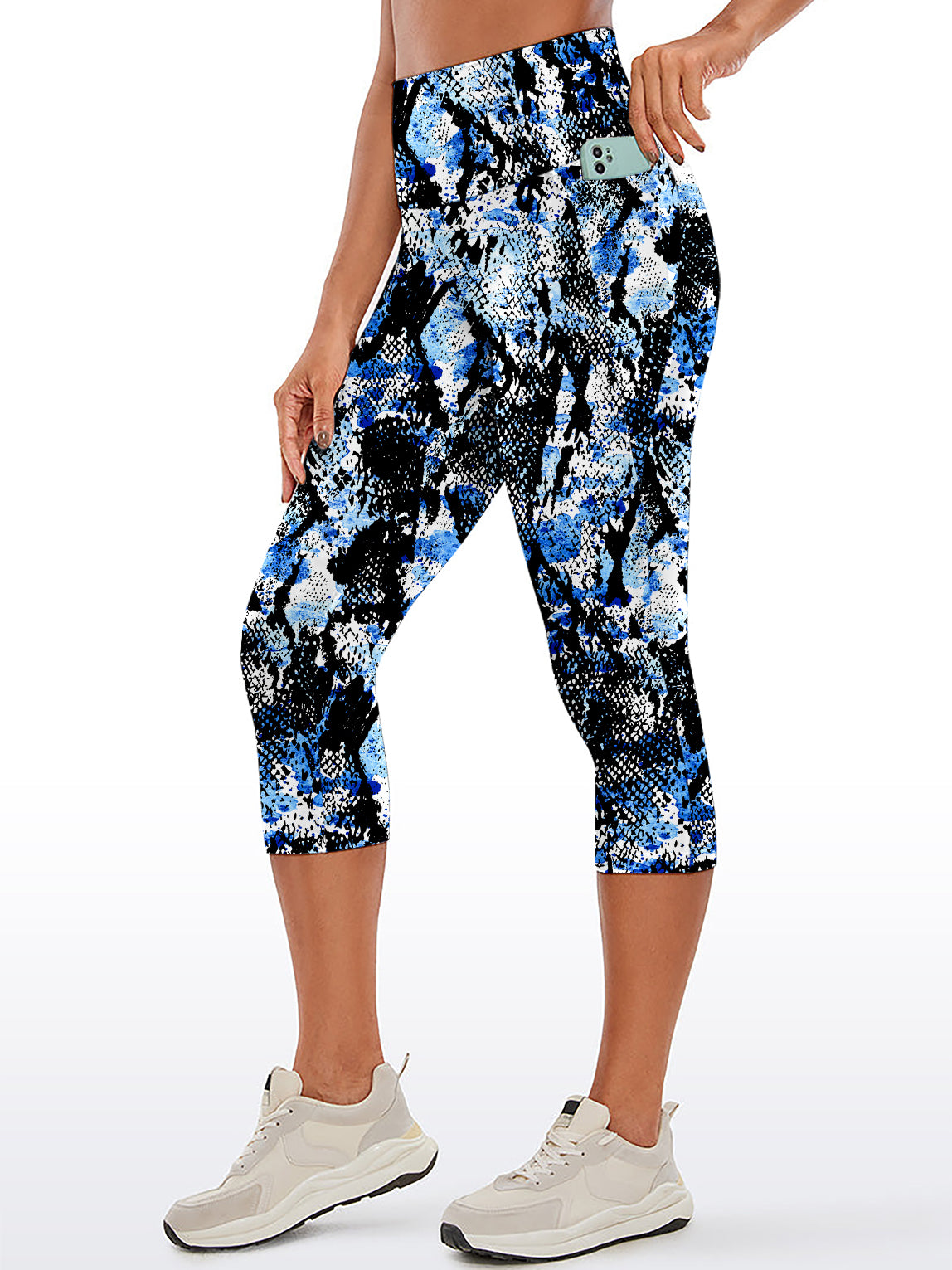 Animal snake pattern print capris