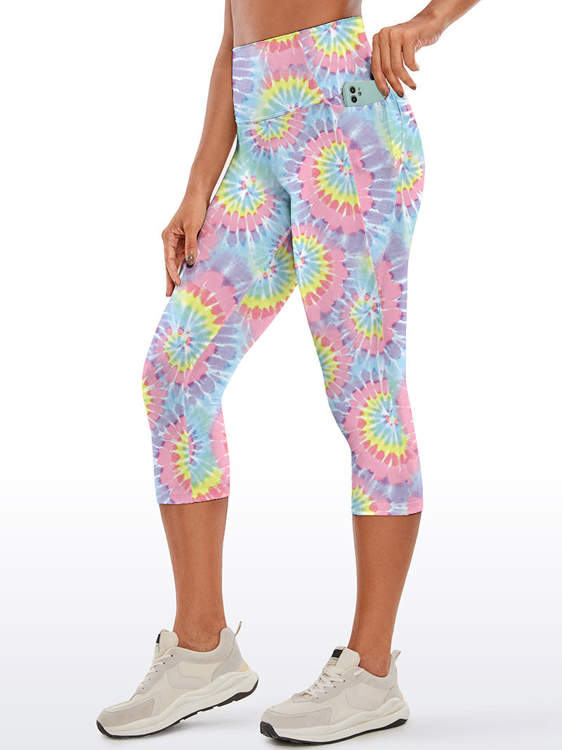 Tie dye colorful swirl capris
