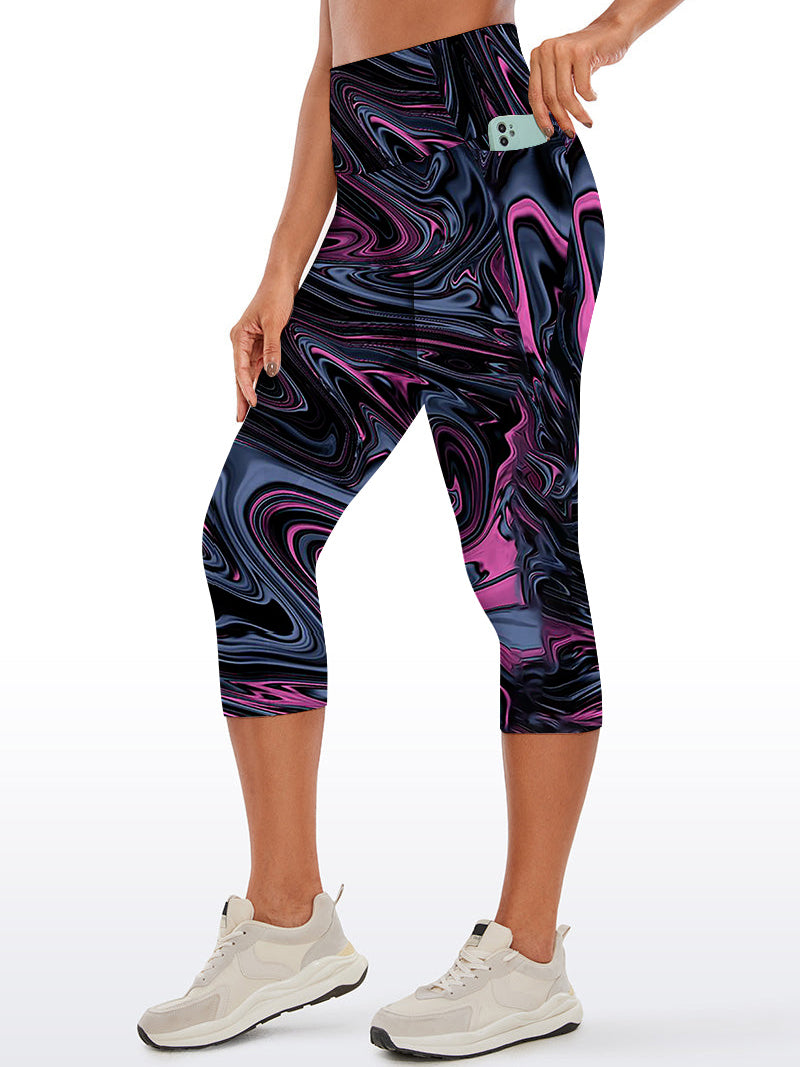 Abstract pink liquid fluid water ripples capris