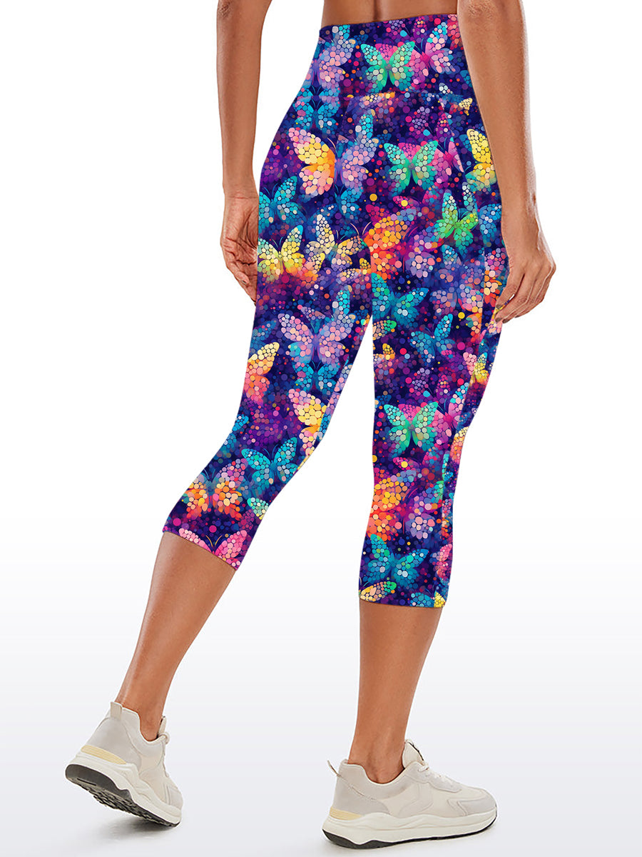 Animal colorful splicing butterfly capris
