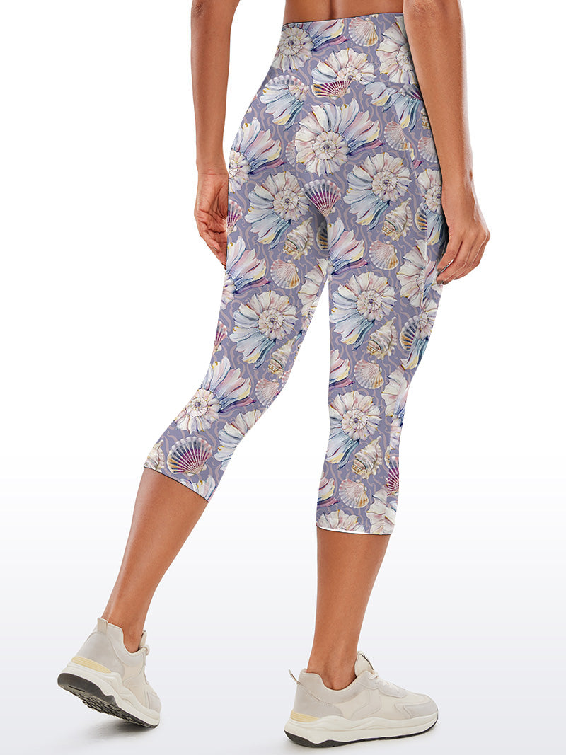Ocean shell conch light capris