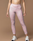 Animal pink leopard print high waisted leggings