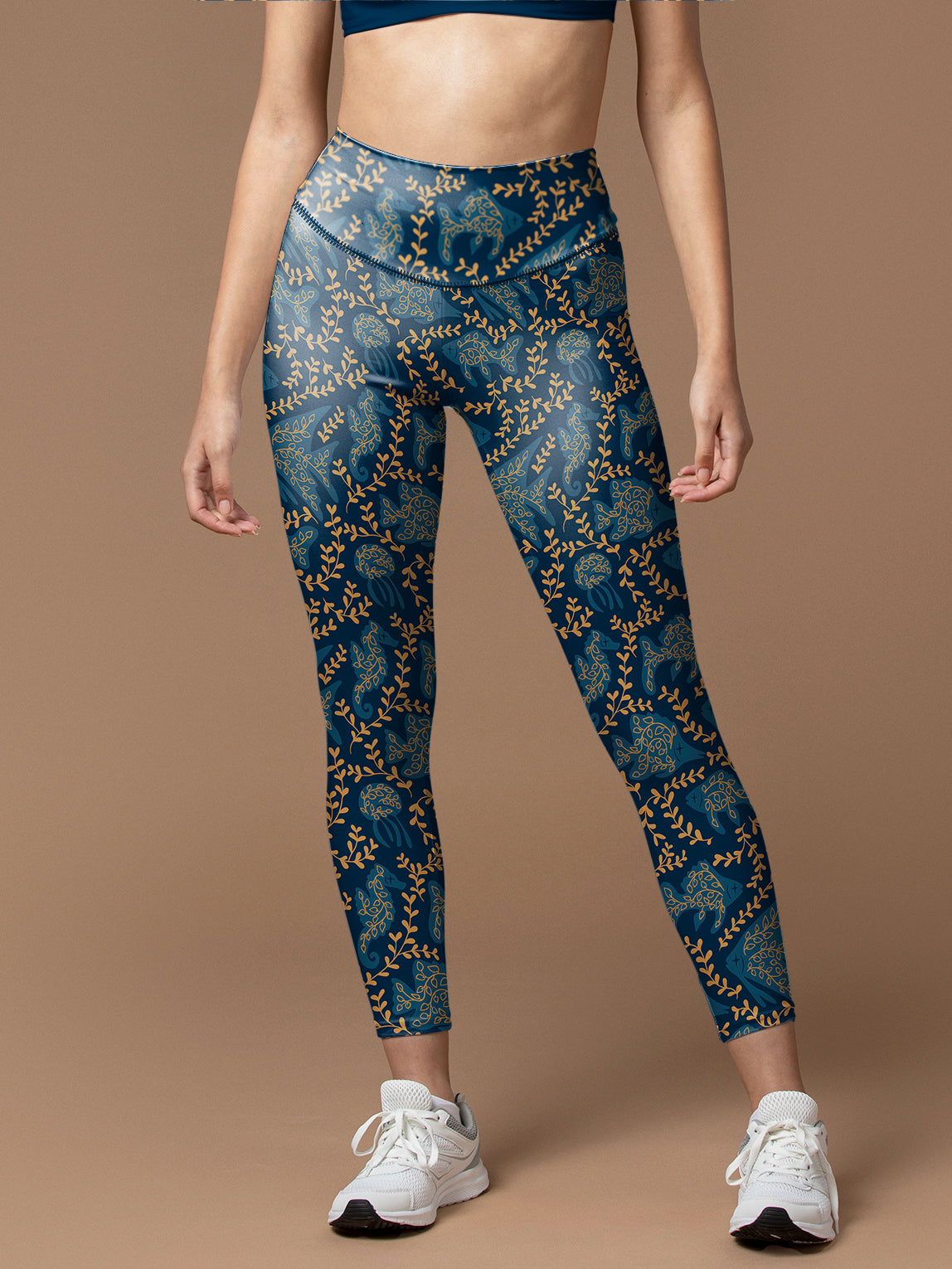 Ocean secret mystical sea creatures seaweeds leggings