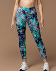 Abstract colorful gouache round bubbles leggings