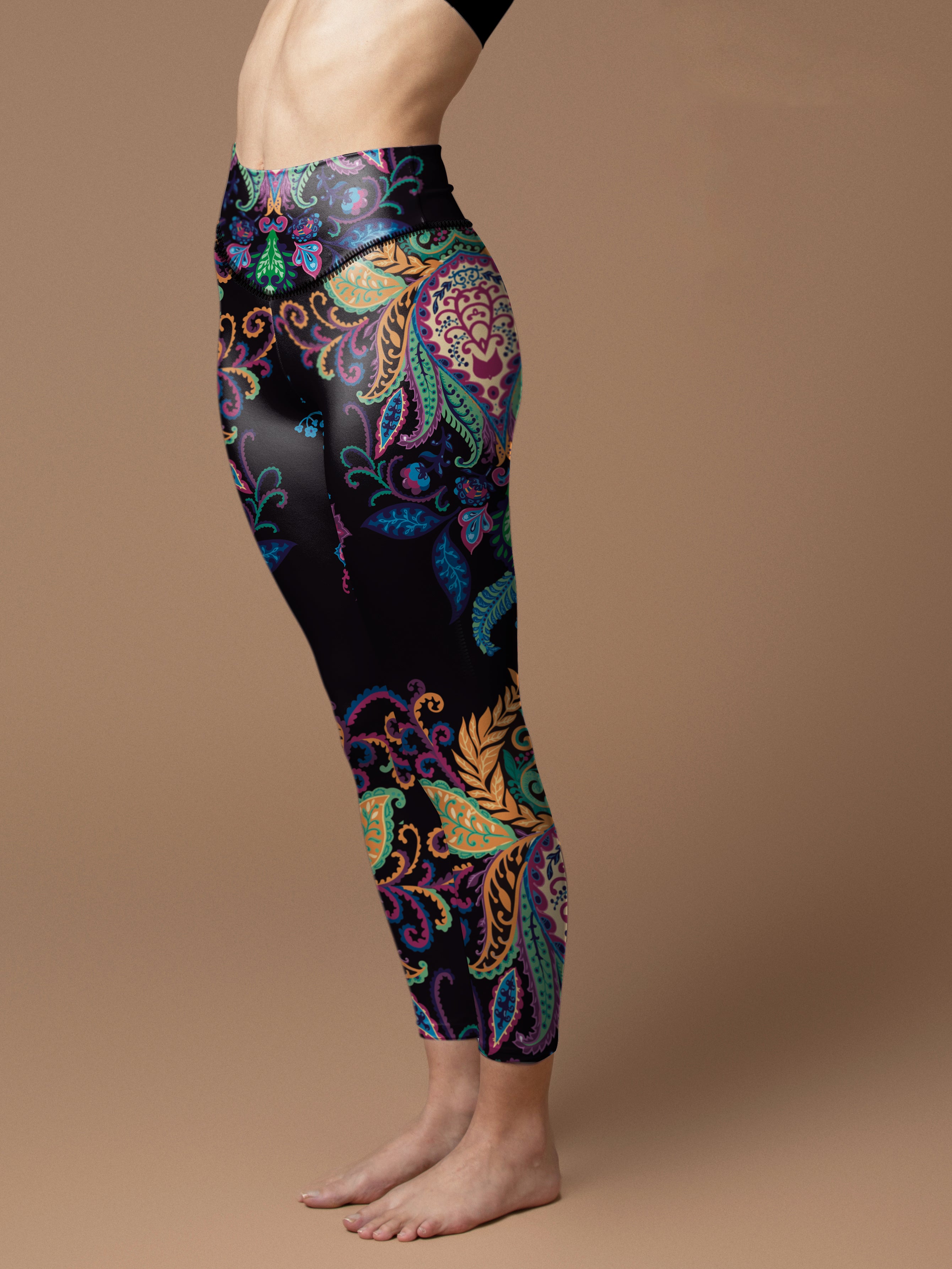 Psychedelic mexican floral leggings
