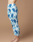 Ocean turtle blue pearl shell leggings