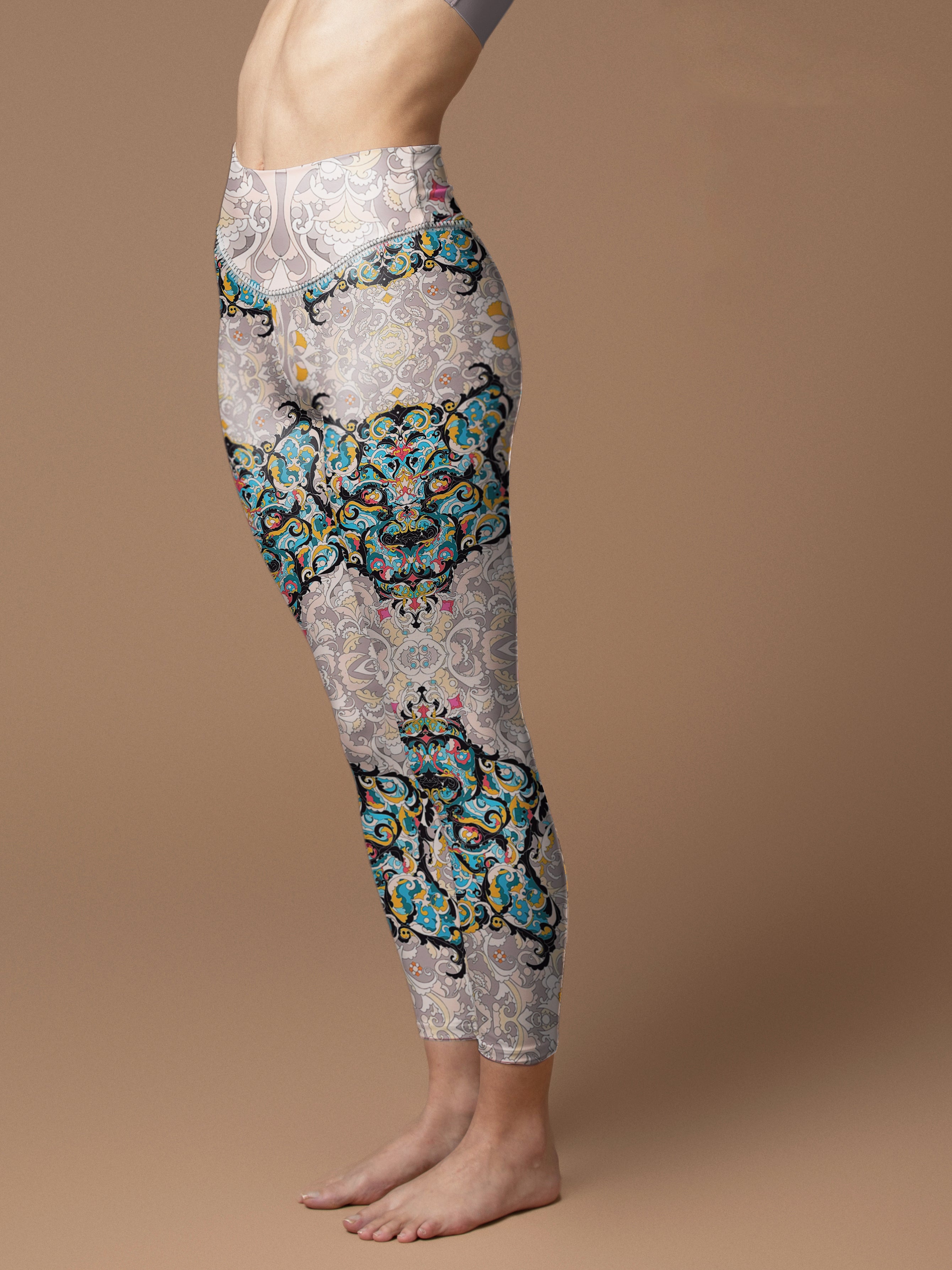 Animal mandala tiger portrait leggings