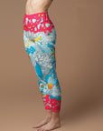 Dreamland on the cloud colorful creatures print yoga leggings
