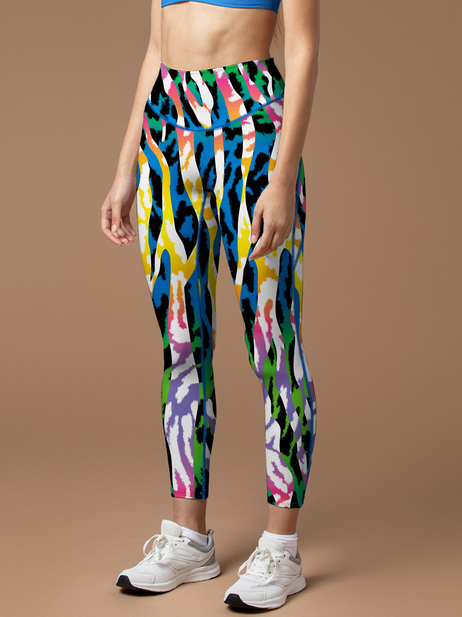 Animal colorful Leopard pattern print leggings