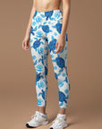 Ocean turtle blue pearl shell leggings
