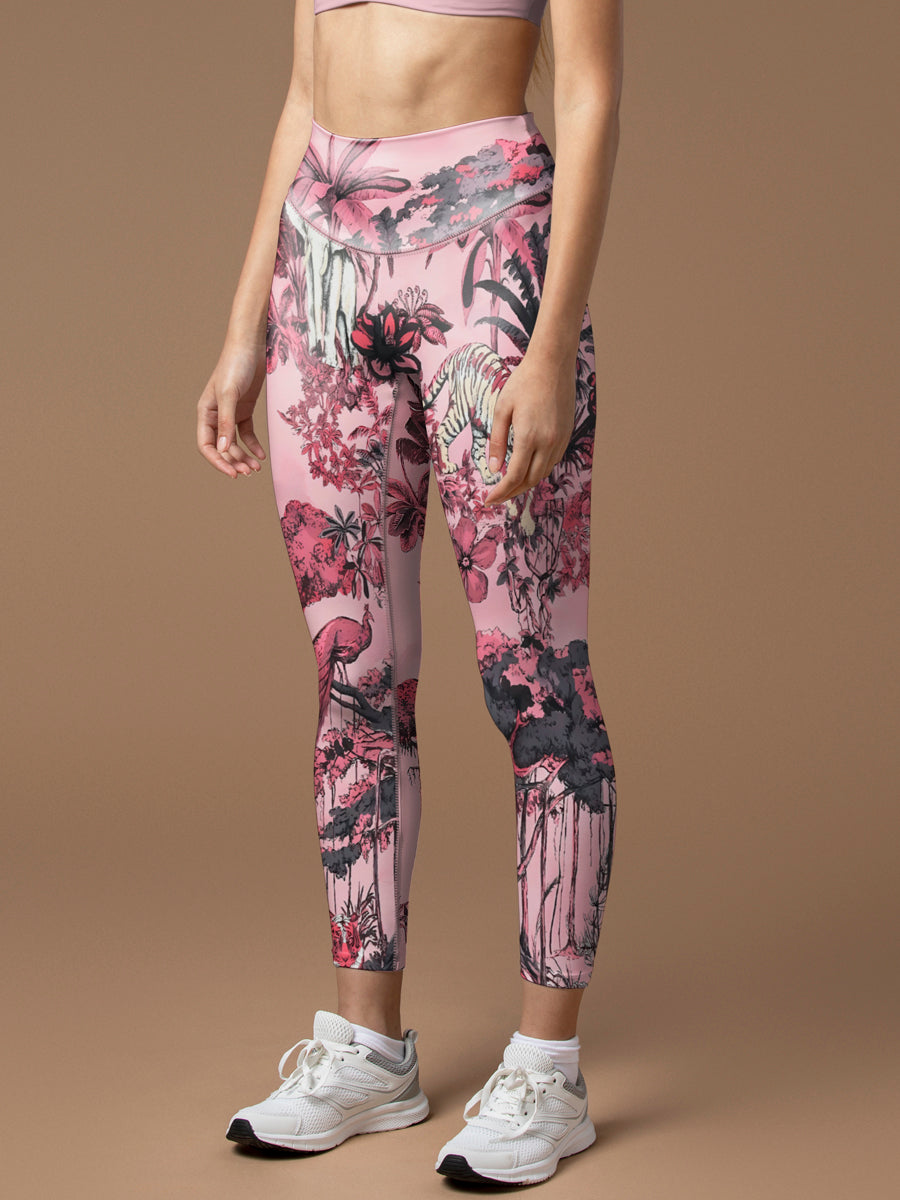 Animal world jungle tiger elephant leggings