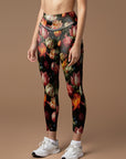Flower vintage tulips peony leggings