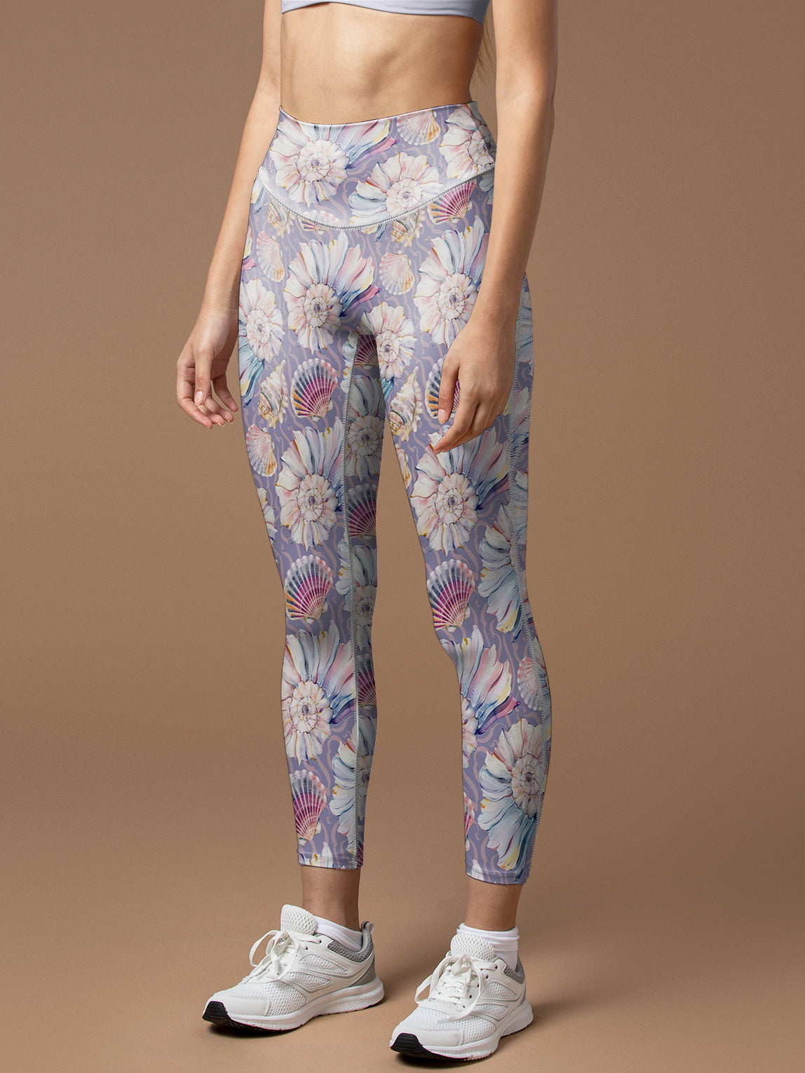 Ocean shell conch light leggings