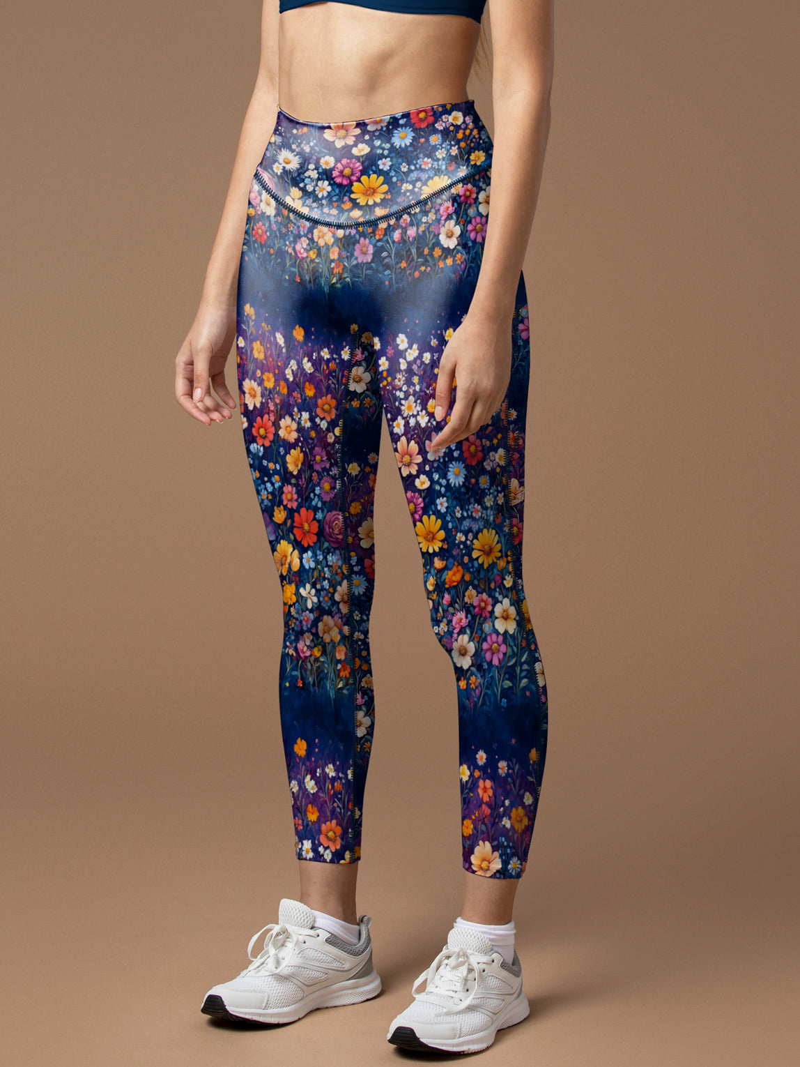 Flower psychedelic colorful wildflowers leggings