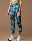 Abstract colorful gouache round bubbles leggings