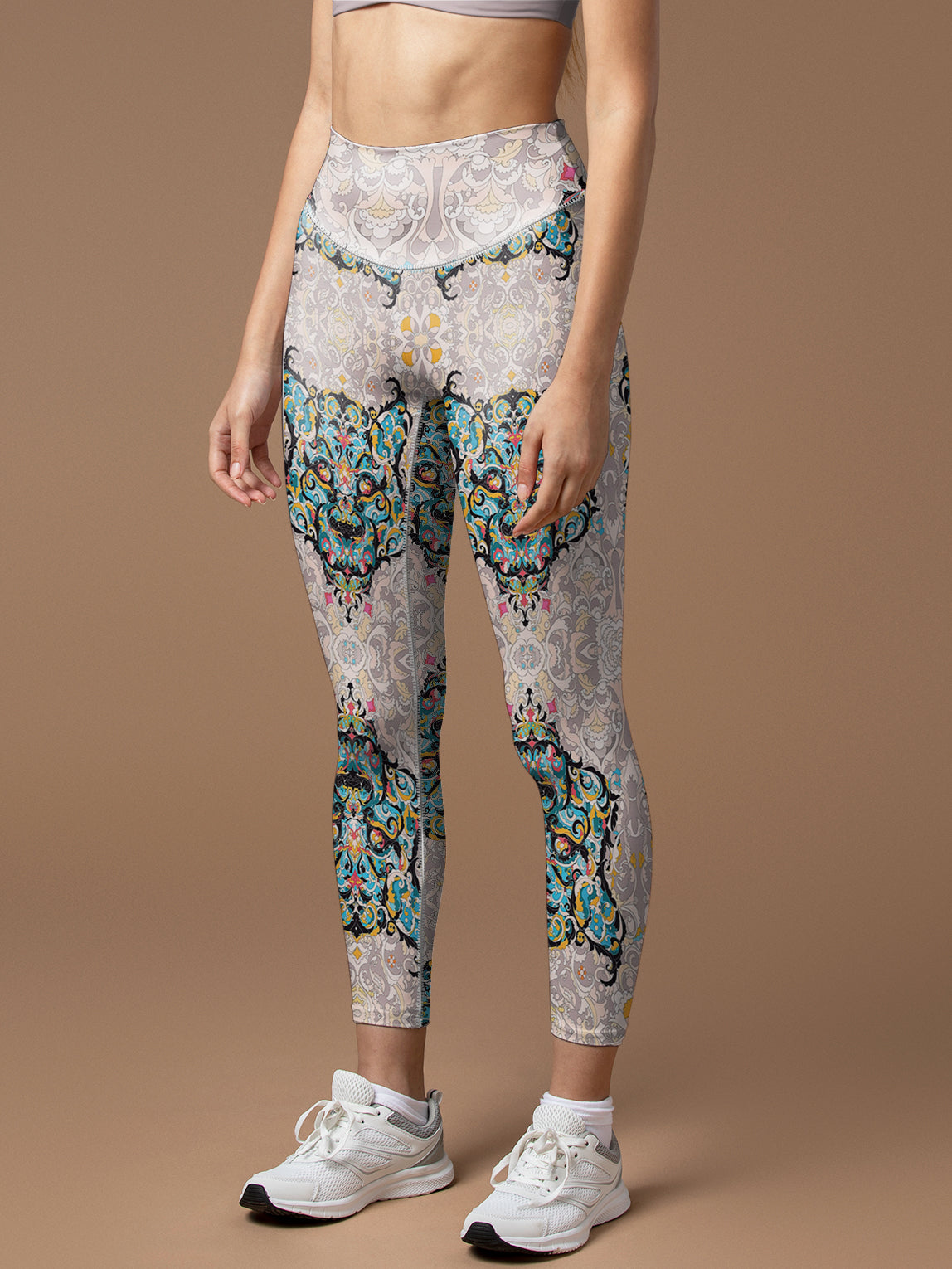 Animal mandala tiger portrait leggings