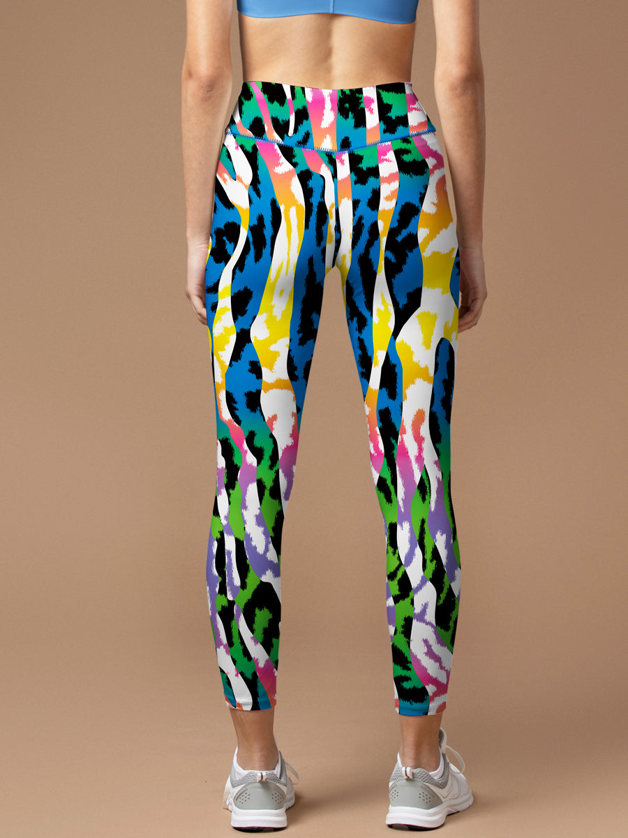 Animal colorful Leopard pattern print leggings
