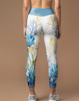 Ocean colorful coral shell leggings