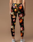 Flower vintage tulips peony leggings