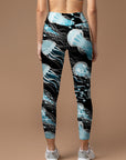 Ocean fantasy glowing jellyfish leggings