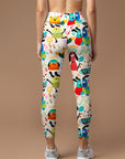 Animal cartoon crazy dog letters leggings