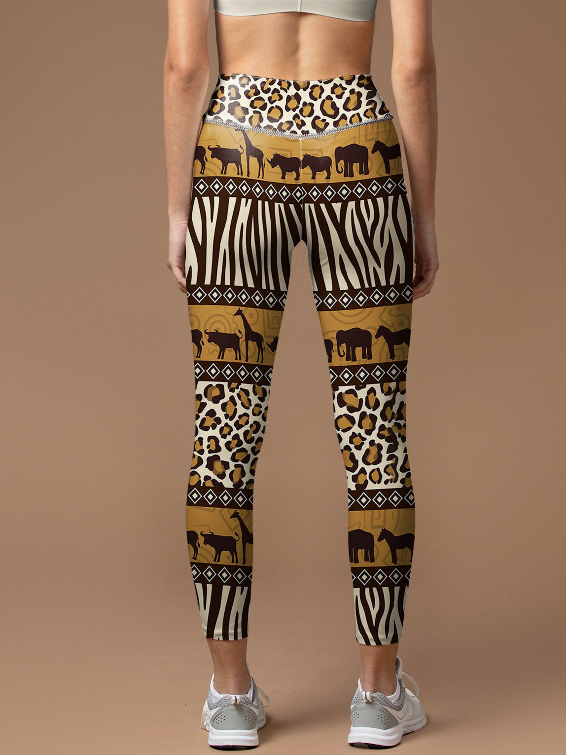 African animal leopard and zera print leggings