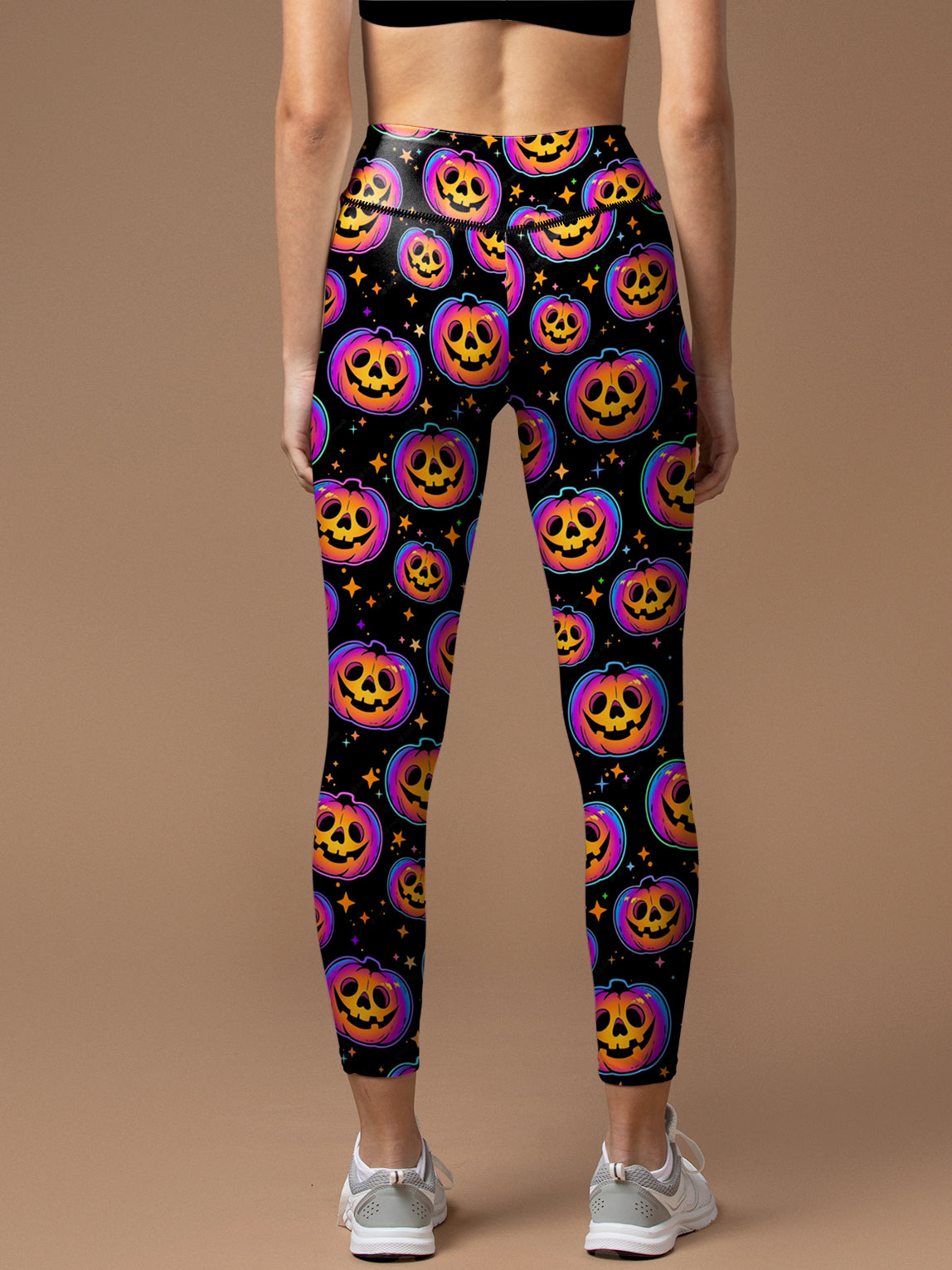 Haloween cool multicolored pumpkins leggings
