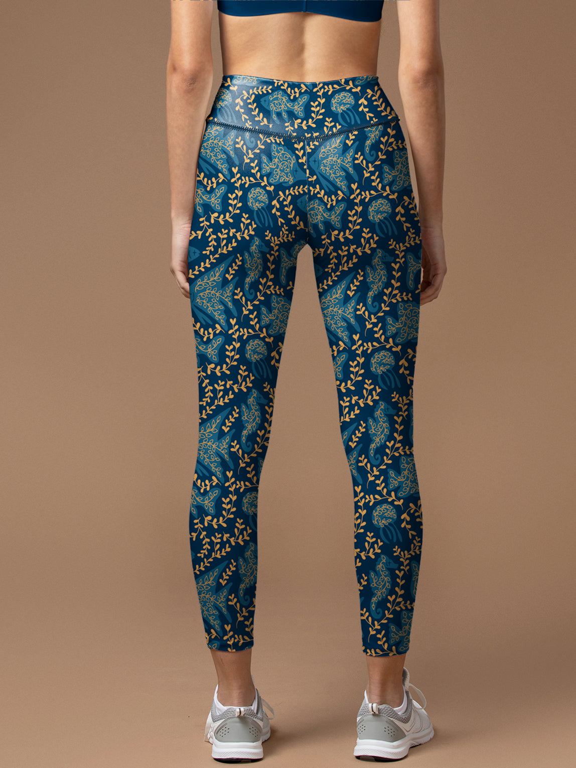 Ocean secret mystical sea creatures seaweeds leggings