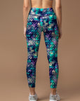 Abstract colorful gouache round bubbles leggings