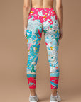 Dreamland on the cloud colorful creatures print yoga leggings