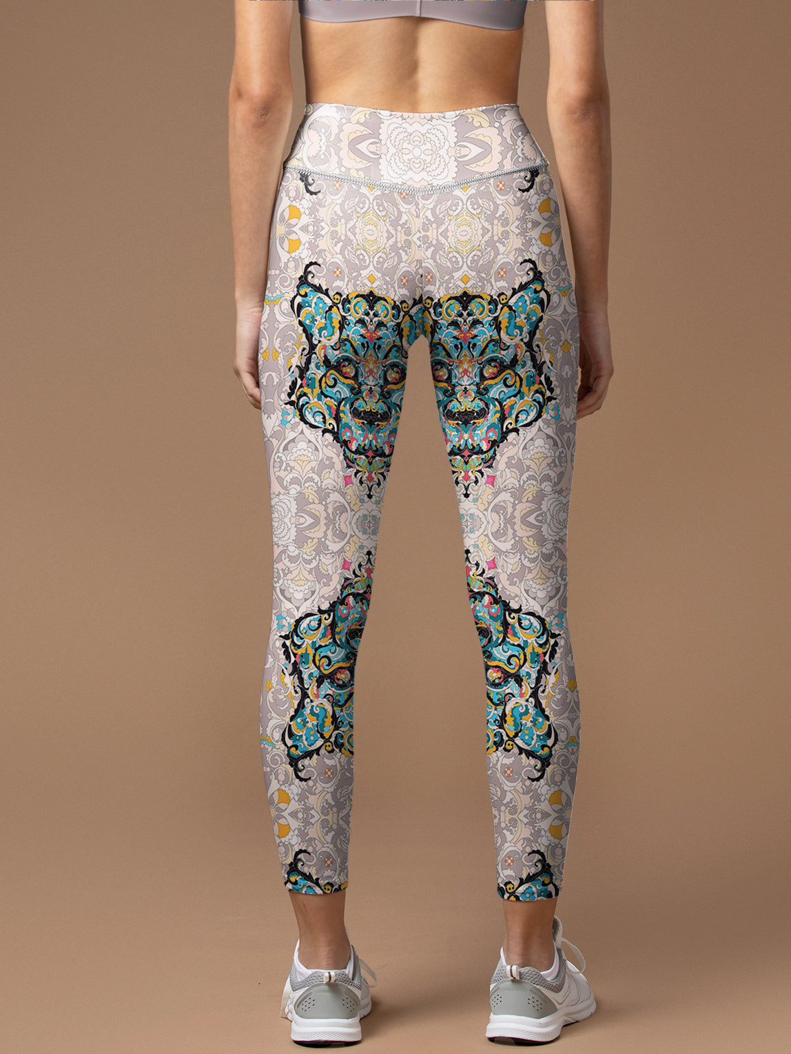 Animal mandala tiger portrait leggings