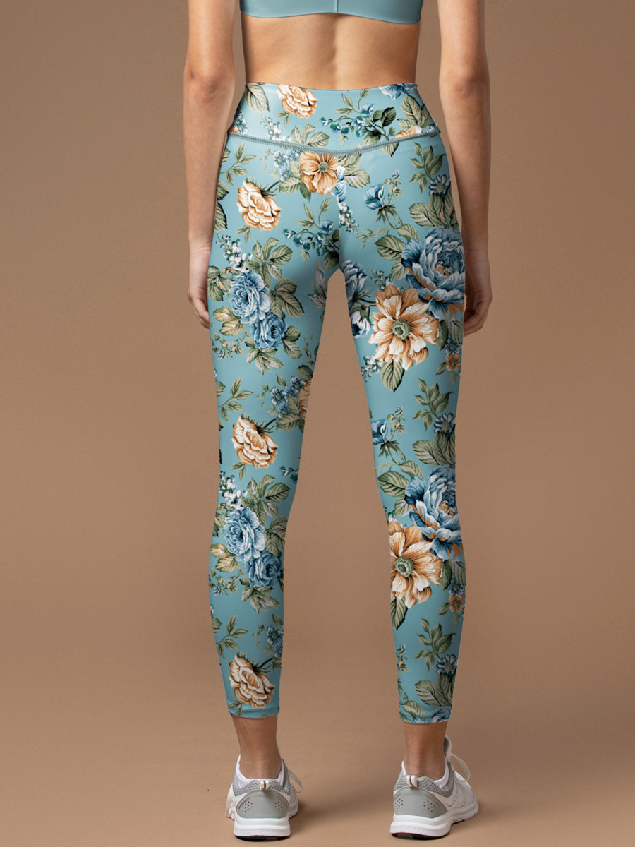 Flower vintage spring rose leggings
