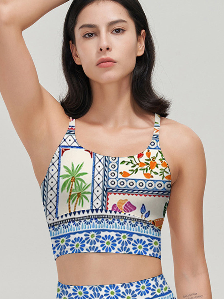 Animal tropical parrot pineapple patchwork tank tops