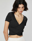 Basic modal ribbed nude yoga short sleeve